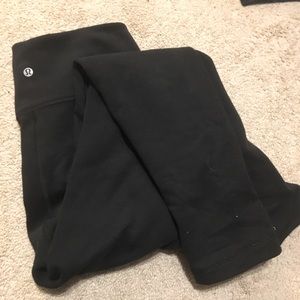 Lululemon full length black Fleece Leggings